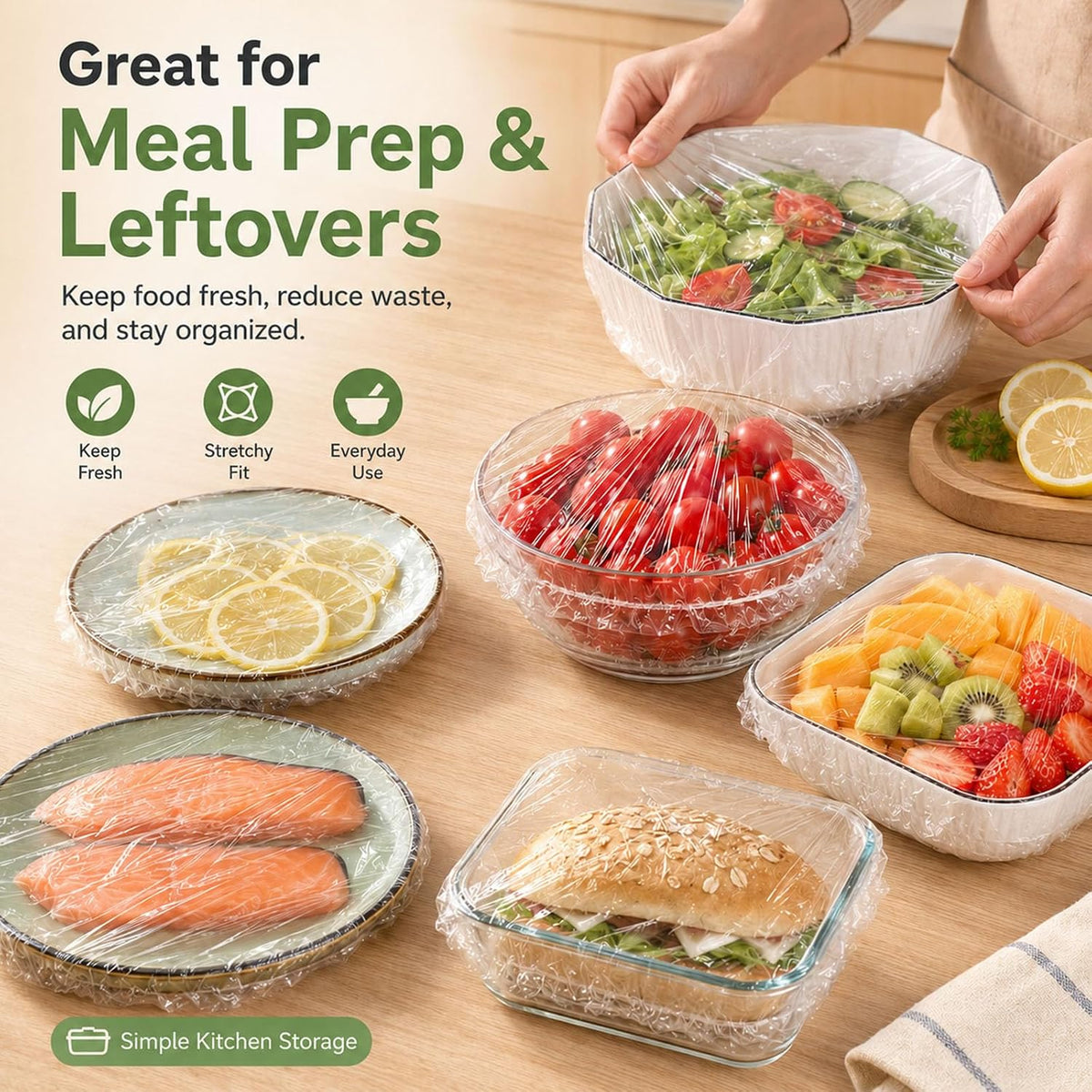 100Pcs Bowl Covers for Bread Proofing