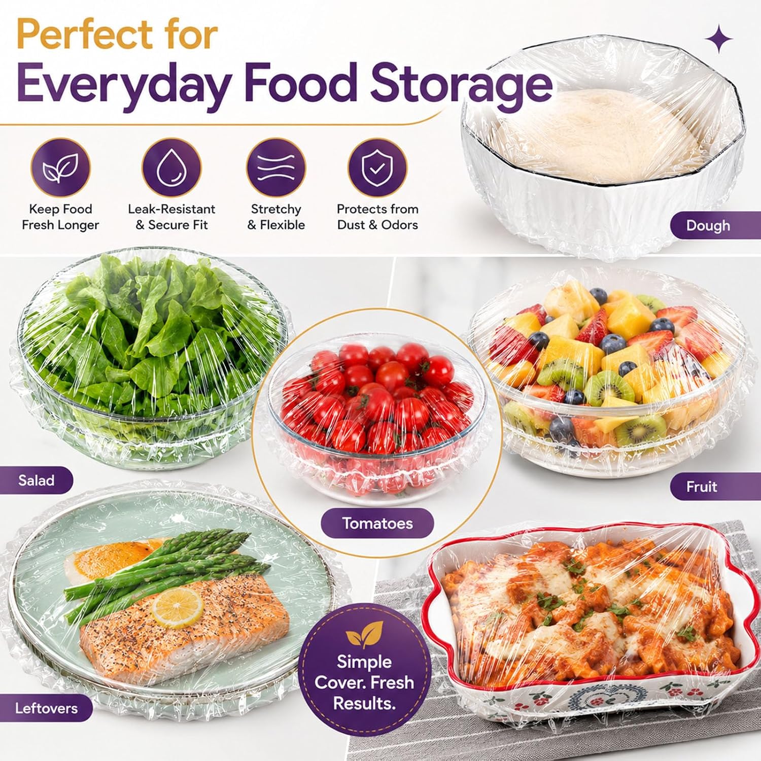 100Pcs Bowl Covers for Bread Proofing
