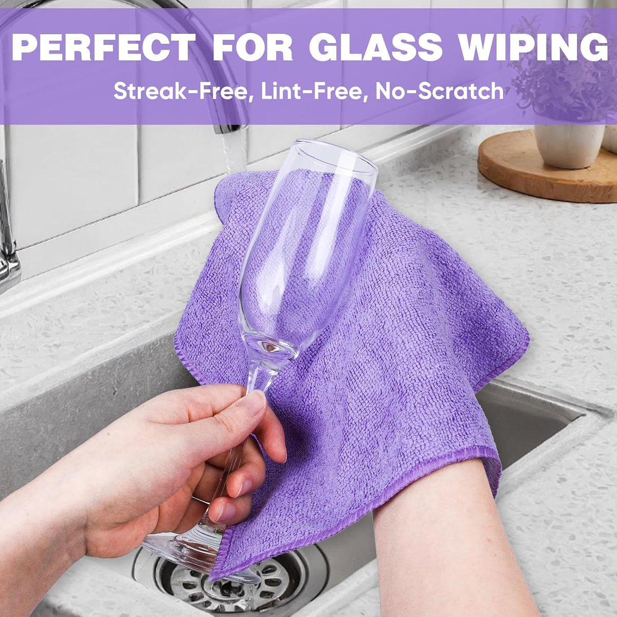 10 Colors Microfiber Cleaning Cloths, 10 Pack Assorted Cleaning Rags