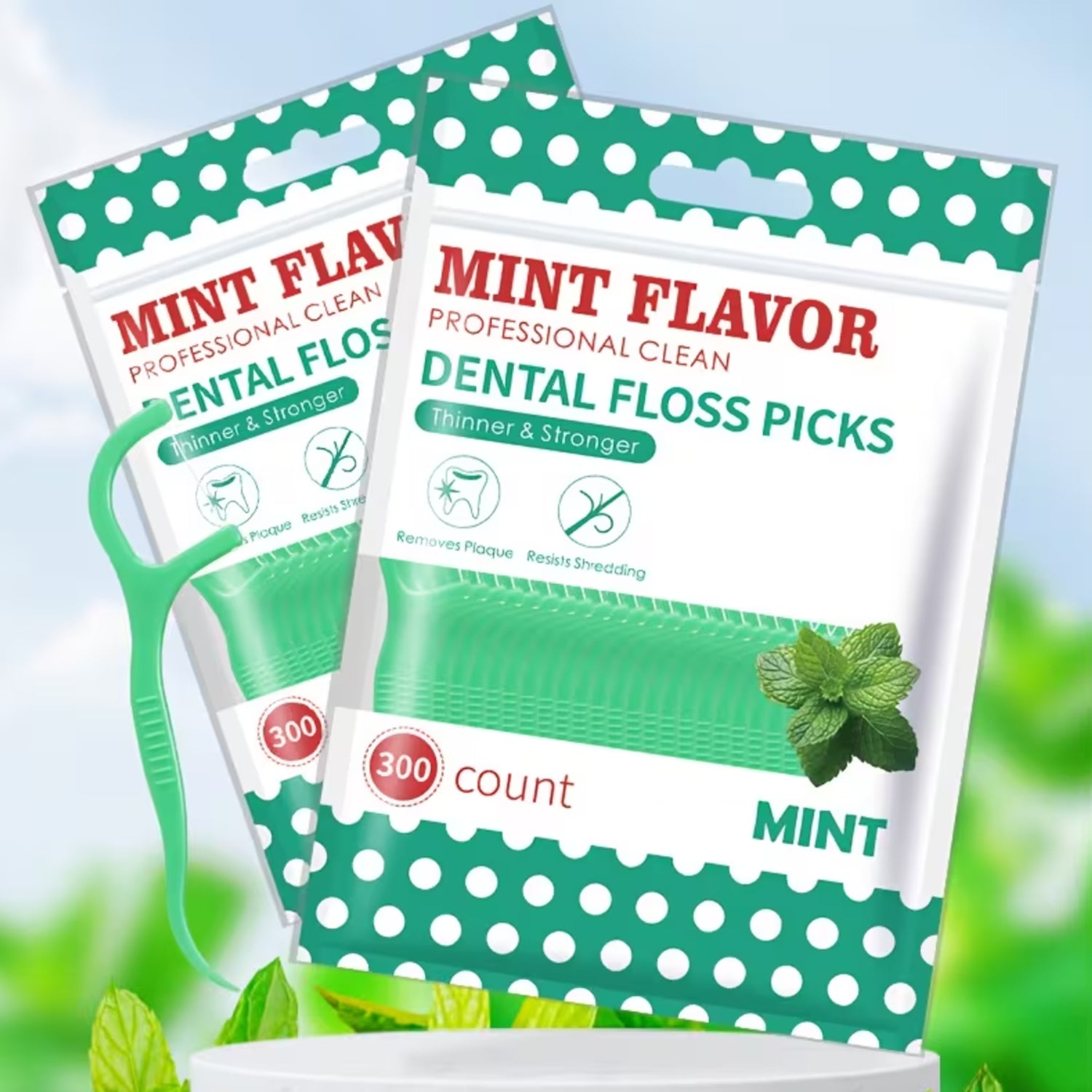 MintFloss Picks, 300 Count Floss