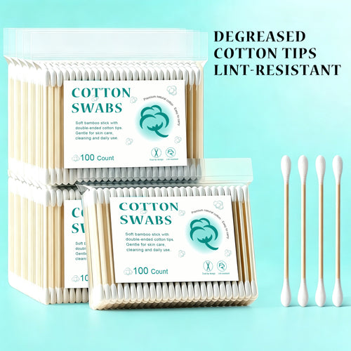 Cotton Swabs 1000 Count, Bamboo Sticks Soft Double Tips