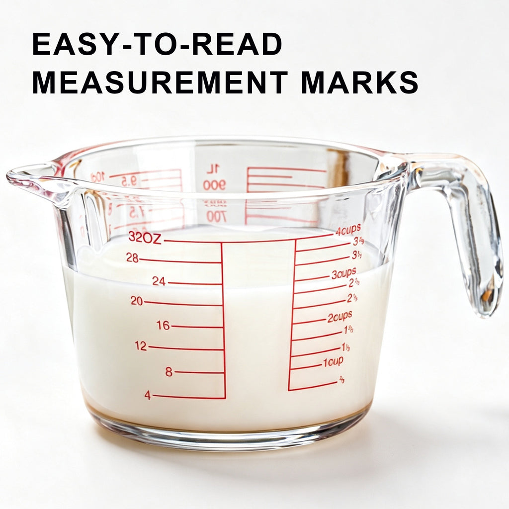 (1/3-PCS) Glass Measuring Cups(11.83oz 16.91oz 33.81oz)