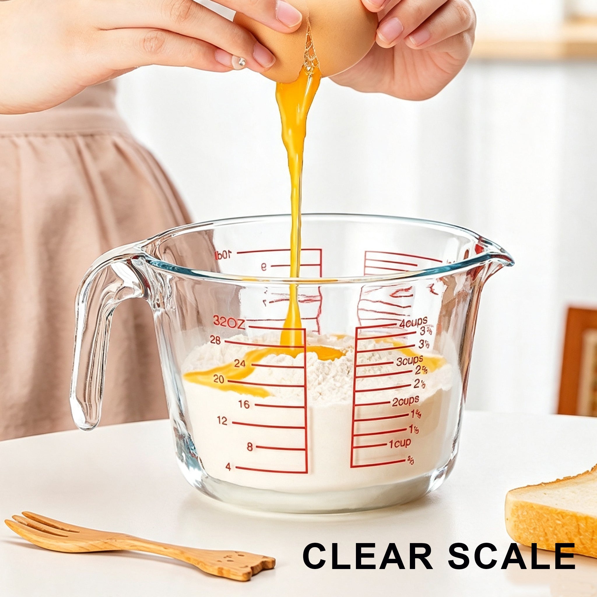 (1/3-PCS) Glass Measuring Cups(11.83oz 16.91oz 33.81oz)