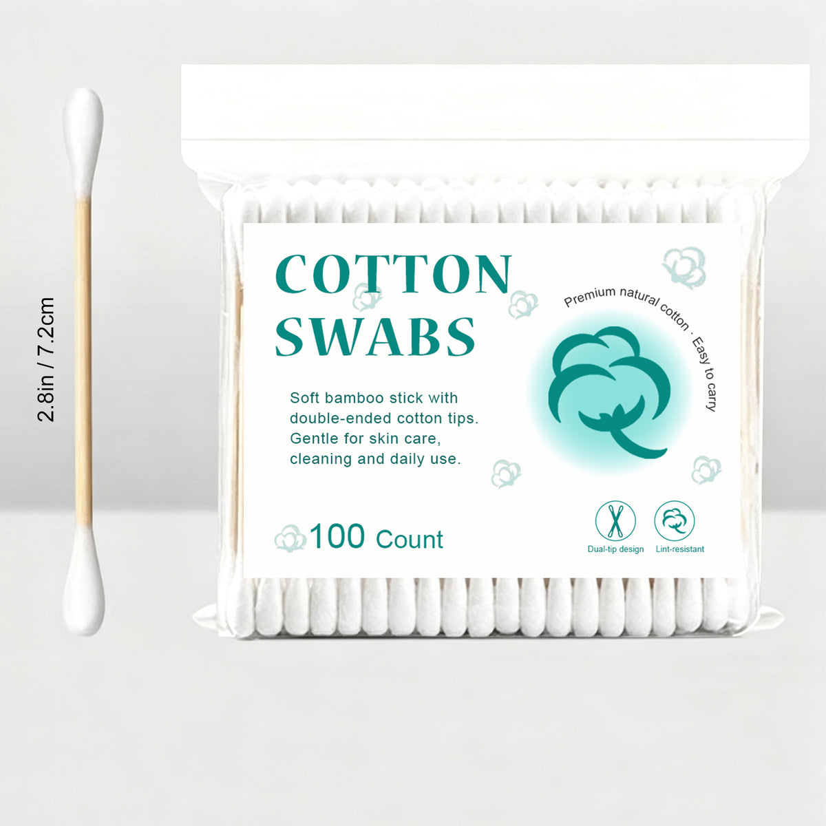 Cotton Swabs 1000 Count, Bamboo Sticks Soft Double Tips